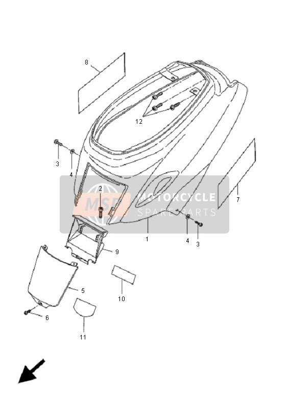 5WWF172100P2, Cover, Side 2, Yamaha, 0